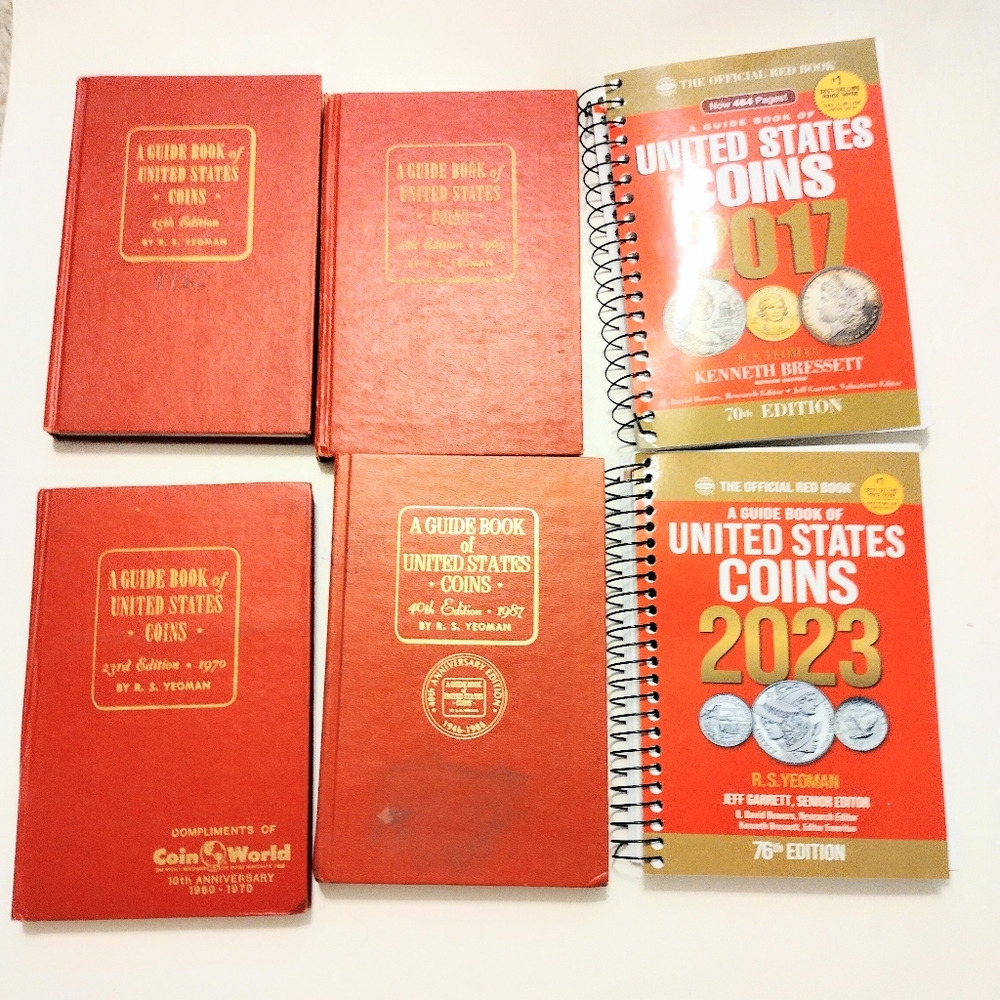 Lot of 6 Coin Guide Books 1962-2023